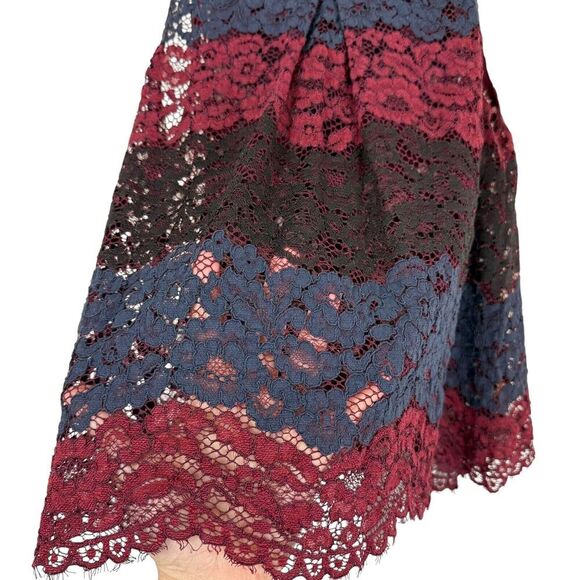Anthropologie Moon River Top Womens Small Red Blue Black Lace Whimsigoth Y2K - Picture 9 of 10